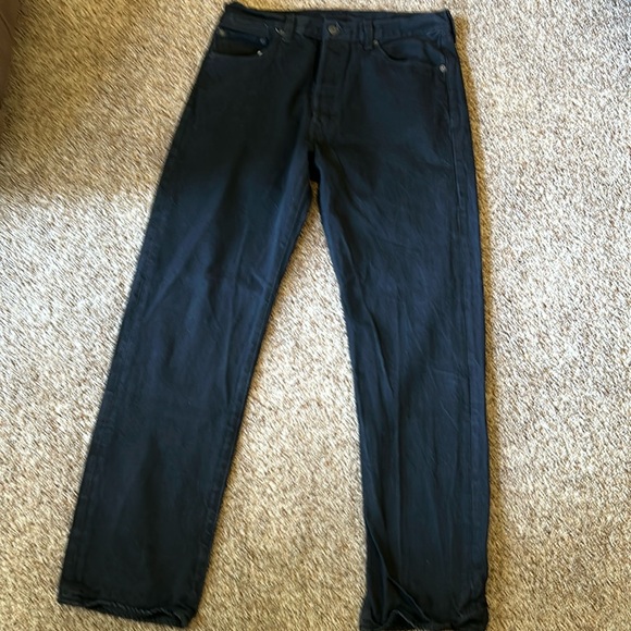 Levi’s 501 relaxed fit button fly denim jeans in black size 34 X 34 - Picture 1 of 7